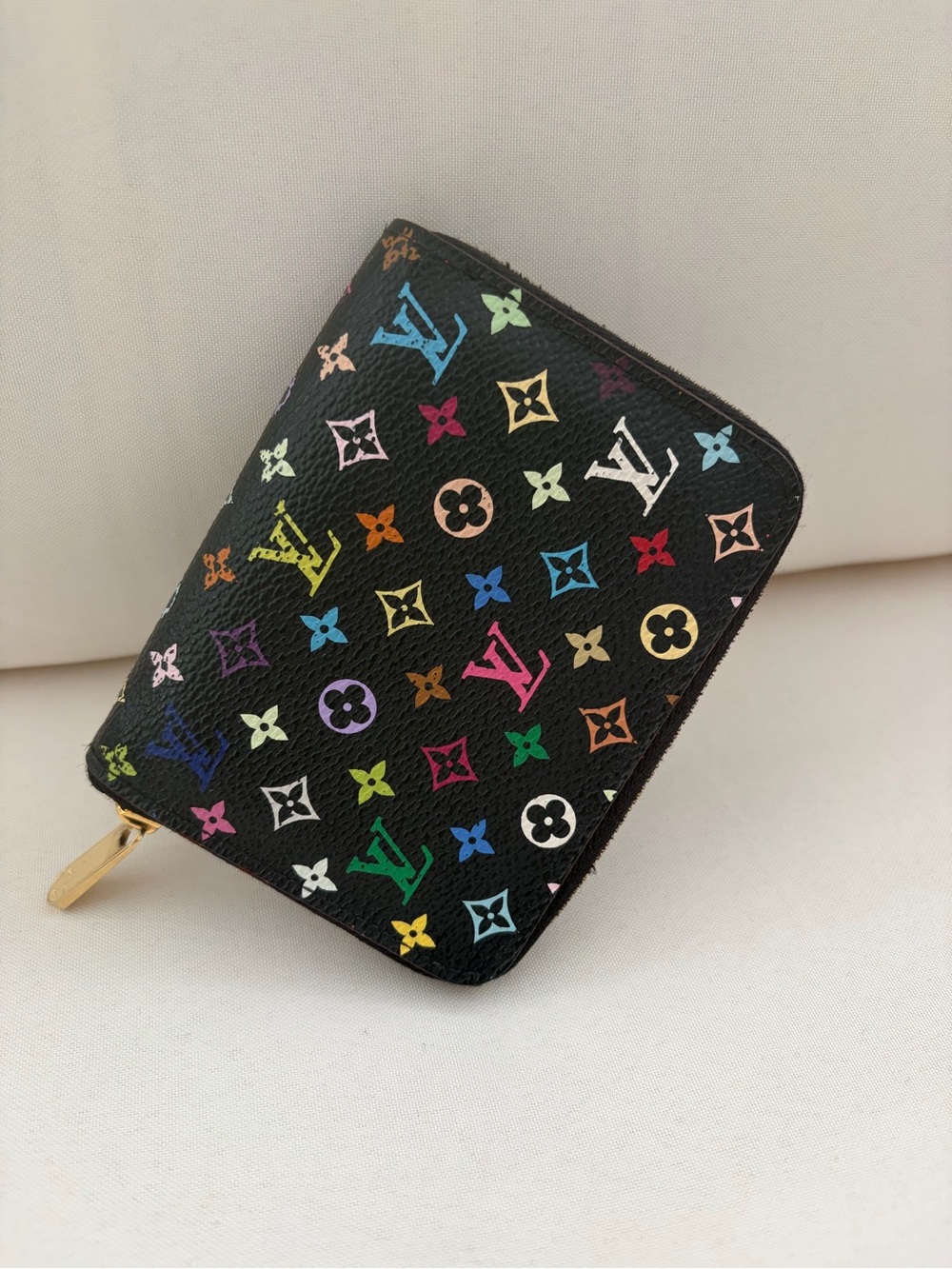 Louis Vuitton Black Multicolor Monogram Zip Wallet